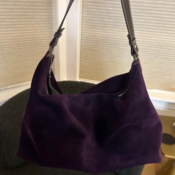 kate spade Handbags - Kste Spade Vintage Suede Shoulder Bag in Deep Purple